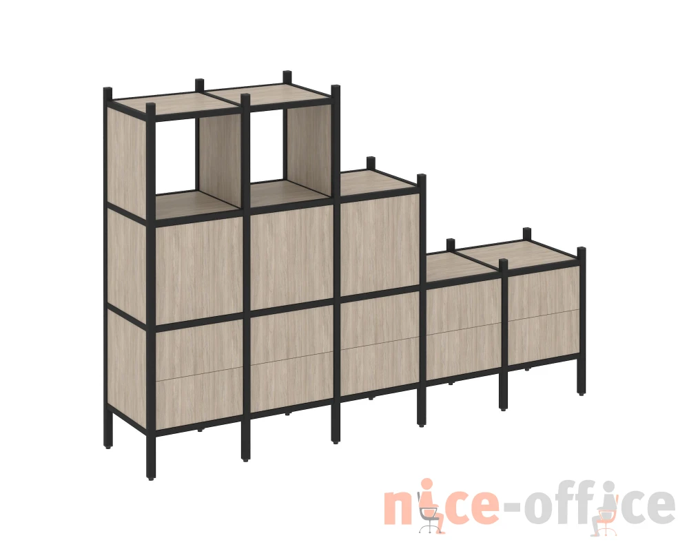 Прямой стеллаж L-19 2110x446x1458 Лофт / Loft