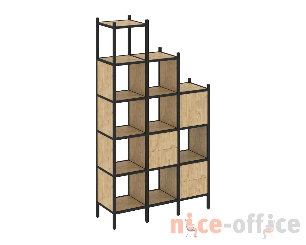 Прямой стеллаж L-21 1278x446x2280 Лофт / Loft