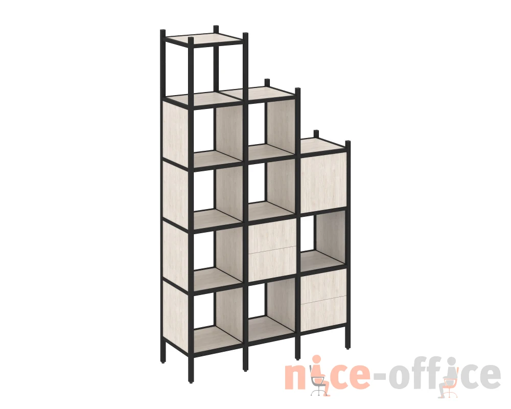 Прямой стеллаж L-21 1278x446x2280 Лофт / Loft