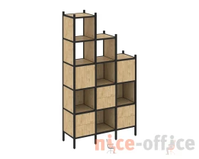 Прямой стеллаж L-22 1278x446x2280 Лофт / Loft images