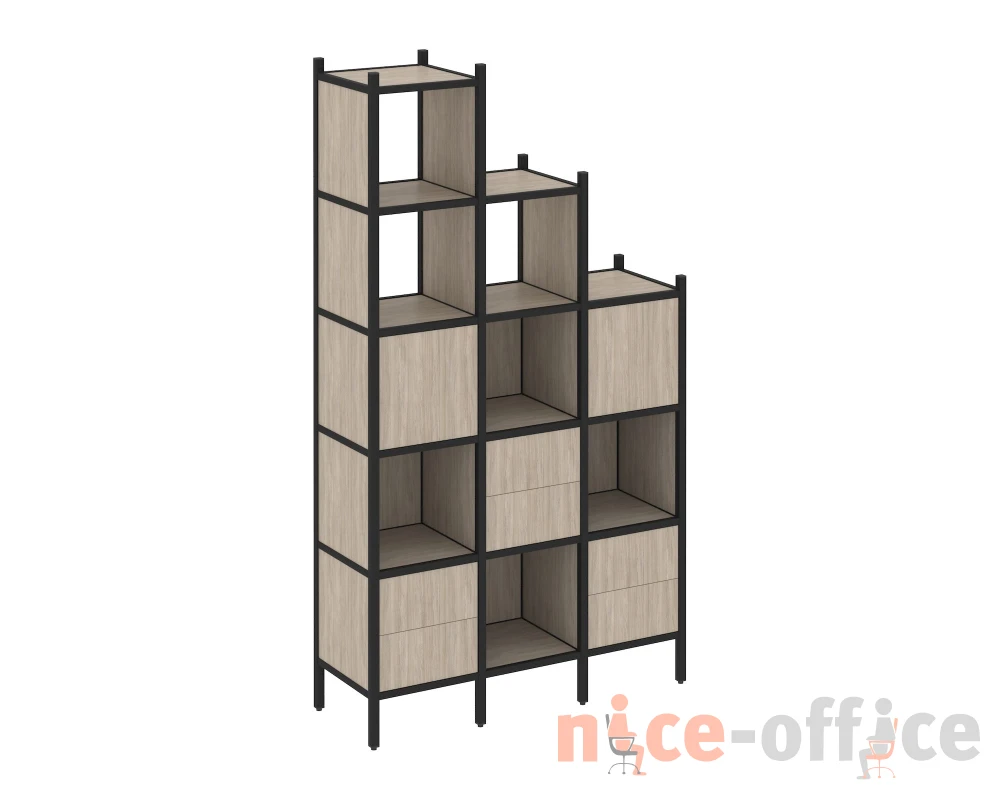 Прямой стеллаж L-22 1278x446x2280 Лофт / Loft