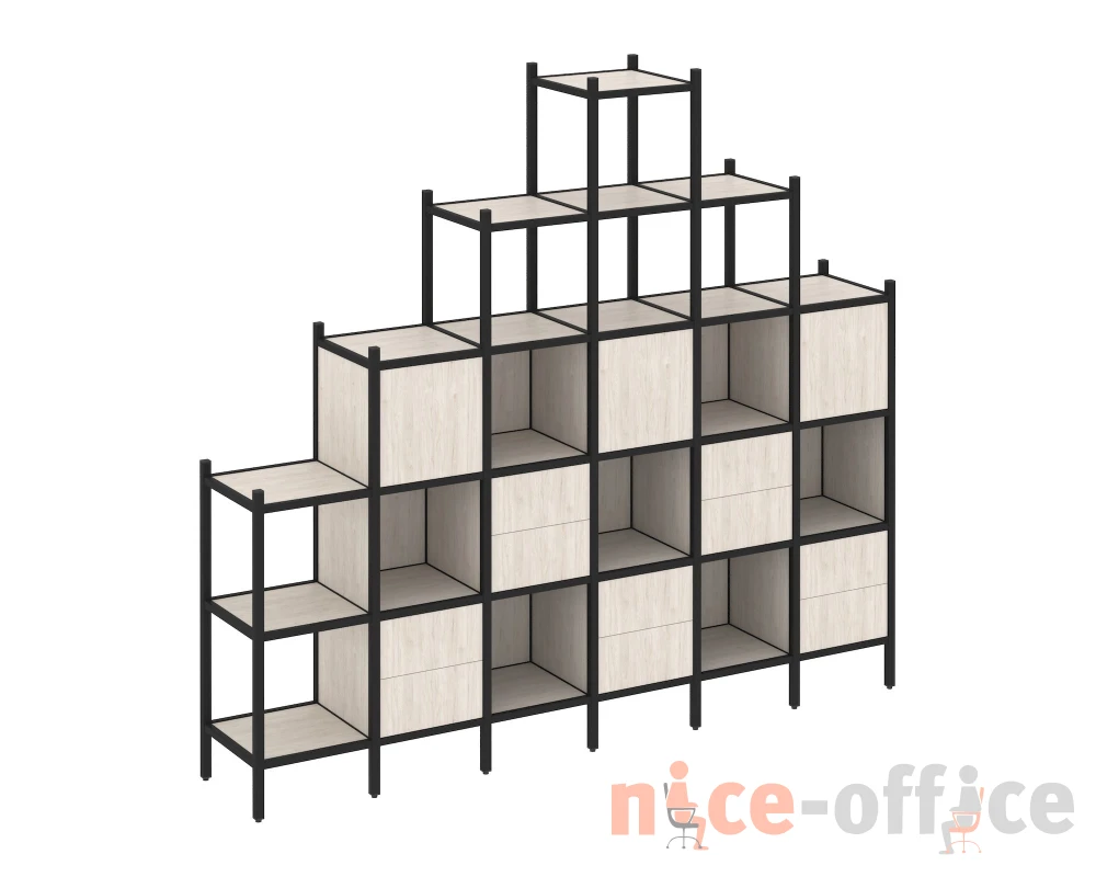 Прямой стеллаж L-24 2526x446x2280 Лофт / Loft