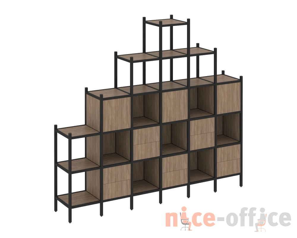 Прямой стеллаж L-24 2526x446x2280 Лофт / Loft