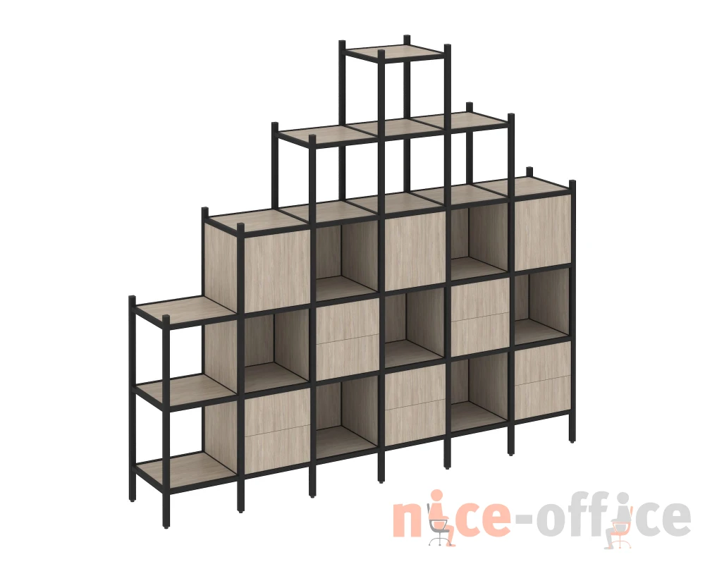 Прямой стеллаж L-24 2526x446x2280 Лофт / Loft