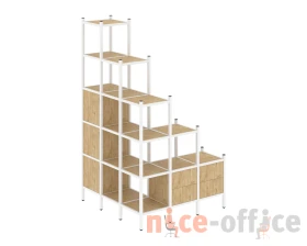 Угловой внешний стеллаж наборный L-59 1278x1278x2280 Лофт / Loft images