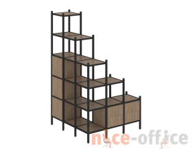 Угловой внешний стеллаж наборный L-59 1278x1278x2280 Лофт / Loft images