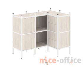 Угловой внутренний стеллаж L-28 1278x862x1047 Лофт / Loft images