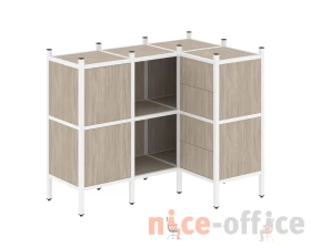 Угловой внутренний стеллаж L-28 1278x862x1047 Лофт / Loft images