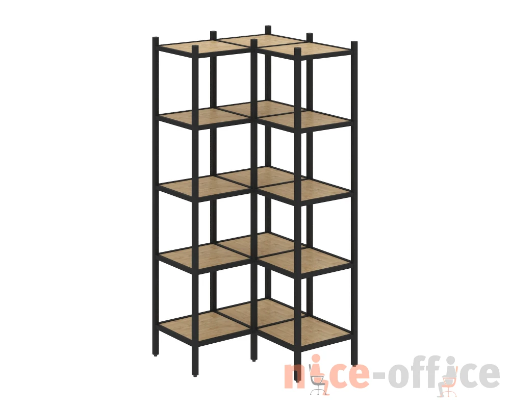 Угловой внутренний стеллаж L-32 862x862x1869 Лофт / Loft
