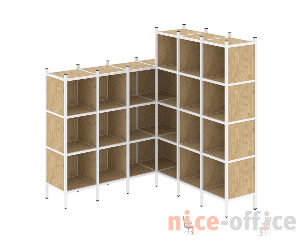 Угловой внутренний стеллаж L-50 1694x1694x1869 Лофт / Loft