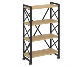 Стеллаж на колесных опорах - 4 полки 800х400х1334 Loft images