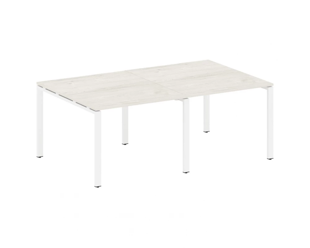 Переговорный стол (2 столешницы) на П-образном м/к 200x123,5x75 Metal System