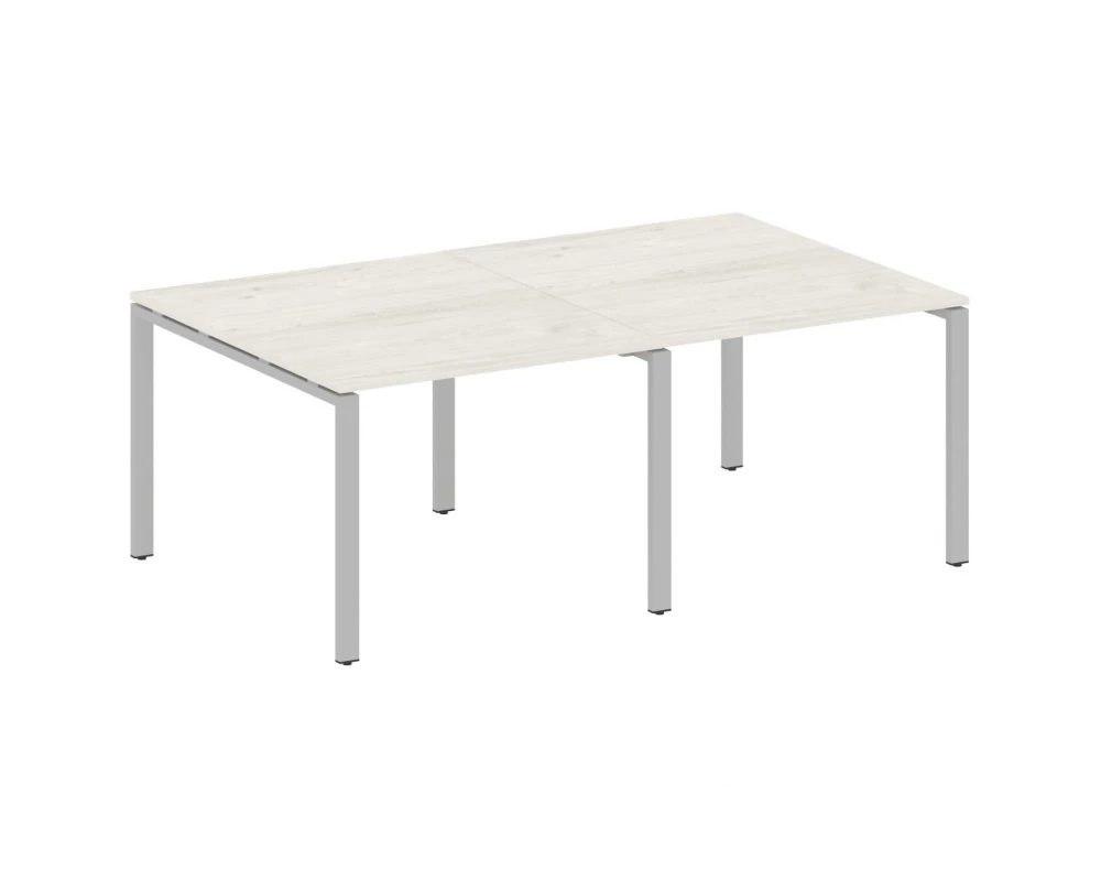 Переговорный стол (2 столешницы) на П-образном м/к 200x123,5x75 Metal System