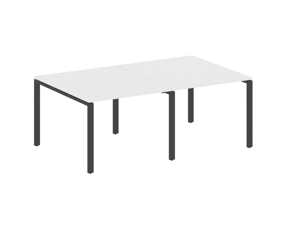 Переговорный стол (2 столешницы) на П-образном м/к 200x123,5x75 Metal System