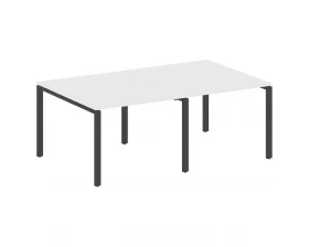 Переговорный стол (2 столешницы) на П-образном м/к 200x123,5x75 Metal System images