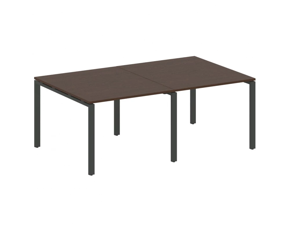 Переговорный стол (2 столешницы) на П-образном м/к 200x123,5x75 Metal System