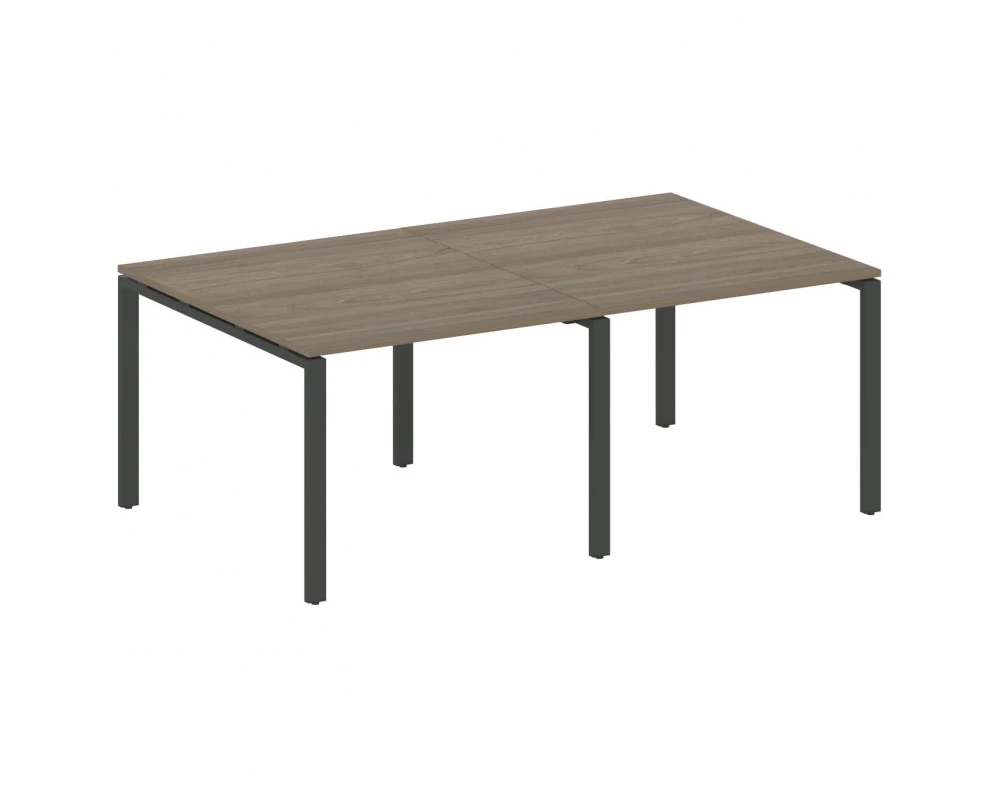 Переговорный стол (2 столешницы) на П-образном м/к 200x123,5x75 Metal System