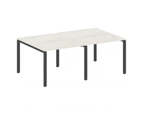 Переговорный стол (2 столешницы) на П-образном м/к 200x123,5x75 Metal System images