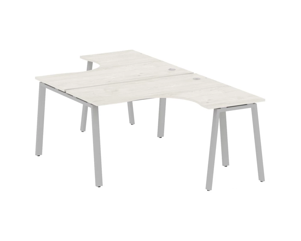 Рабочая станция криволинейная на А-образном м/к 140x243,5x75 Metal System