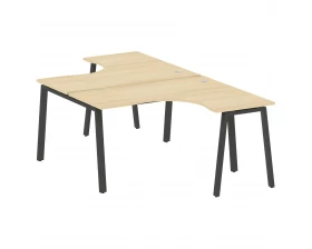 Рабочая станция криволинейная на А-образном м/к 140x243,5x75 Metal System images