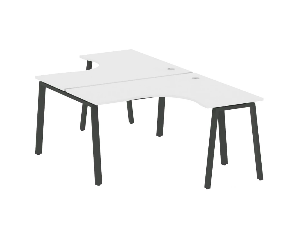 Рабочая станция криволинейная на А-образном м/к 140x243,5x75 Metal System