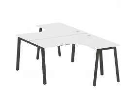 Рабочая станция криволинейная на А-образном м/к 140x243,5x75 Metal System images