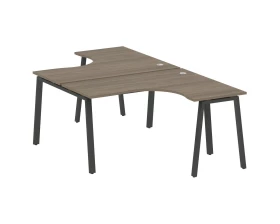 Рабочая станция криволинейная на А-образном м/к 140x243,5x75 Metal System images