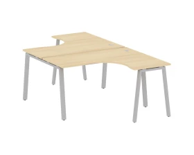 Рабочая станция криволинейная на А-образном м/к 140x243,5x75 Metal System images
