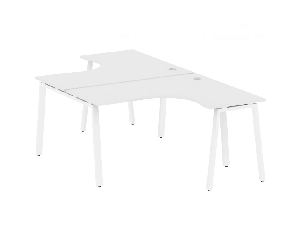 Рабочая станция криволинейная на А-образном м/к 140x243,5x75 Metal System