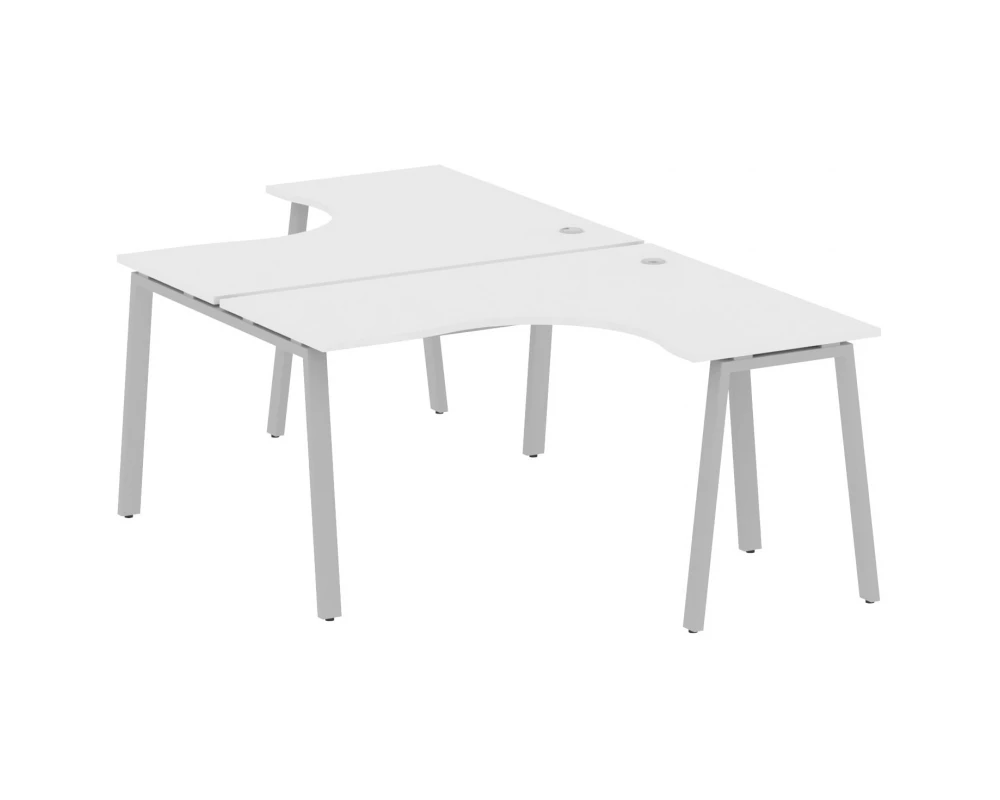 Рабочая станция криволинейная на А-образном м/к 140x243,5x75 Metal System