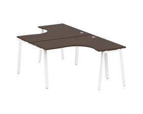 Рабочая станция криволинейная на А-образном м/к 140x243,5x75 Metal System images