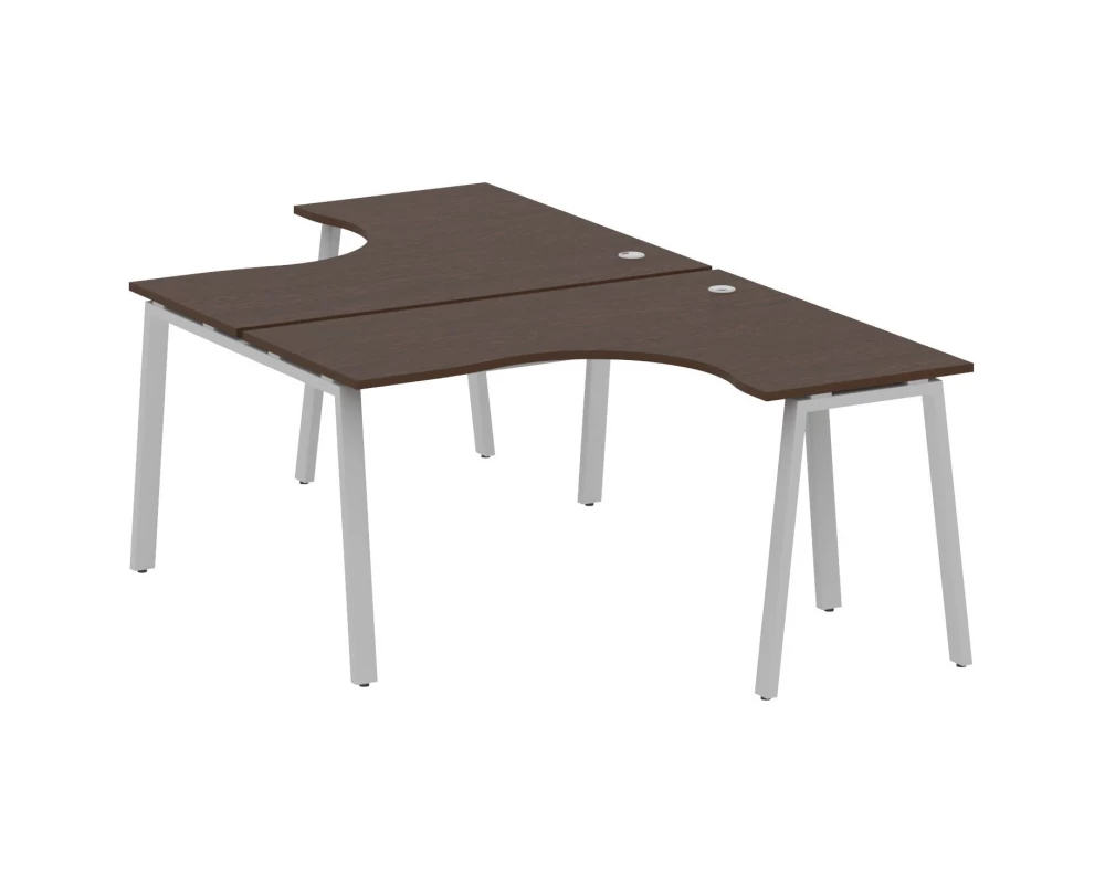 Рабочая станция криволинейная на А-образном м/к 140x243,5x75 Metal System