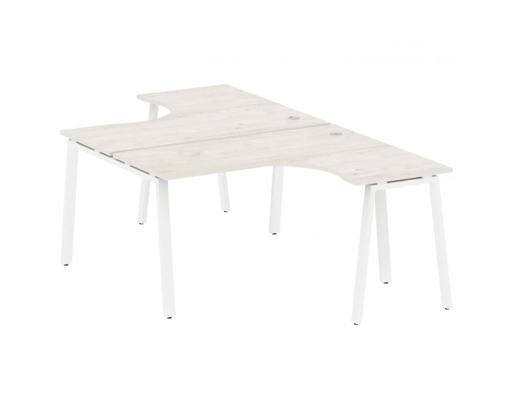 Рабочая станция криволинейная на А-образном м/к 140x243,5x75 Metal System