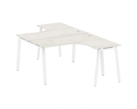 Рабочая станция криволинейная на А-образном м/к 140x243,5x75 Metal System images