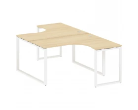 Рабочая станция криволинейная на О-образном м/к 140x243,5x75 Metal System images