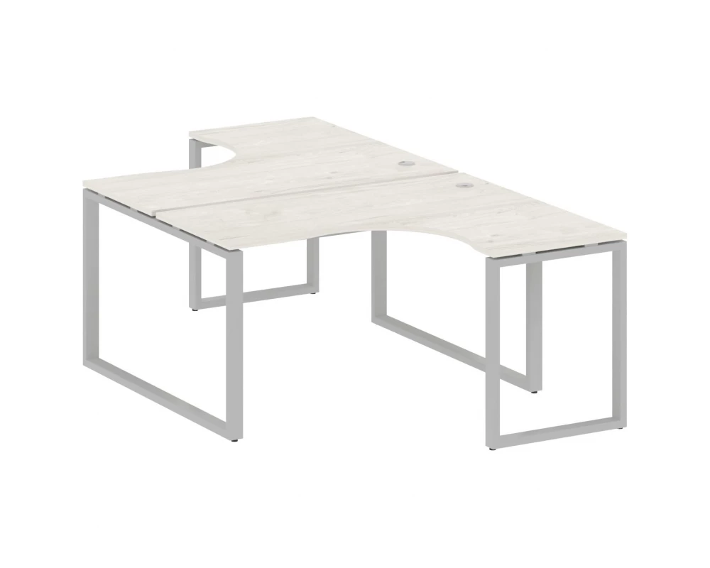 Рабочая станция криволинейная на О-образном м/к 140x243,5x75 Metal System