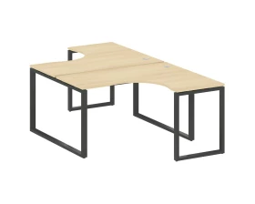 Рабочая станция криволинейная на О-образном м/к 140x243,5x75 Metal System images