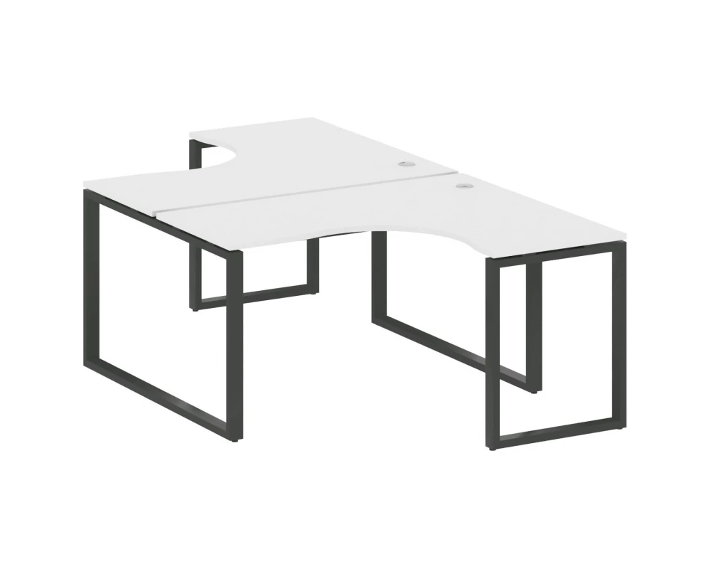 Рабочая станция криволинейная на О-образном м/к 140x243,5x75 Metal System