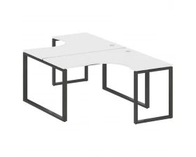 Рабочая станция криволинейная на О-образном м/к 140x243,5x75 Metal System images