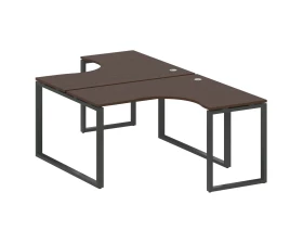 Рабочая станция криволинейная на О-образном м/к 140x243,5x75 Metal System images