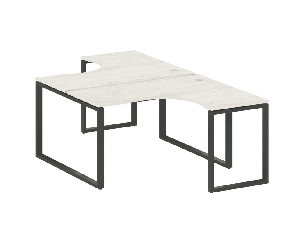 Рабочая станция криволинейная на О-образном м/к 140x243,5x75 Metal System