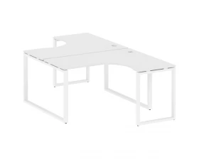 Рабочая станция криволинейная на О-образном м/к 140x243,5x75 Metal System images