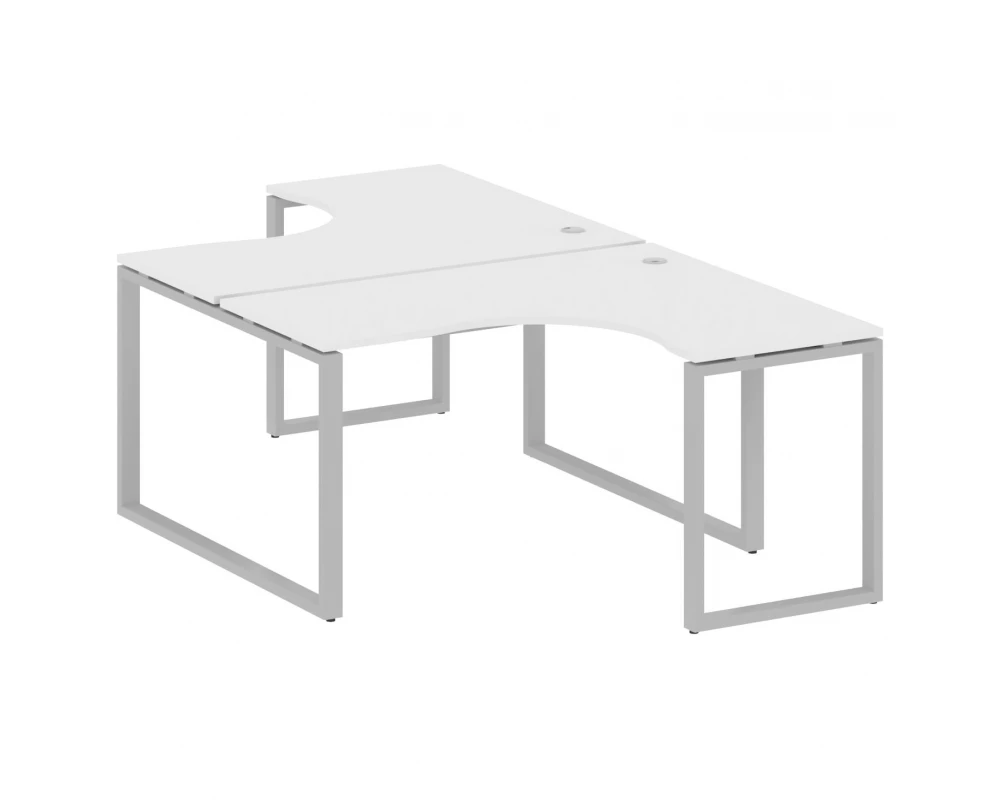 Рабочая станция криволинейная на О-образном м/к 140x243,5x75 Metal System