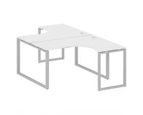 Рабочая станция криволинейная на О-образном м/к 140x243,5x75 Metal System images
