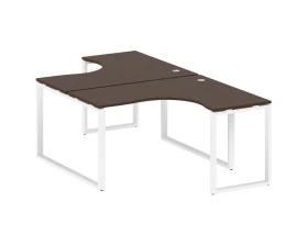 Рабочая станция криволинейная на О-образном м/к 140x243,5x75 Metal System images