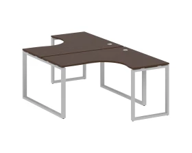 Рабочая станция криволинейная на О-образном м/к 140x243,5x75 Metal System images