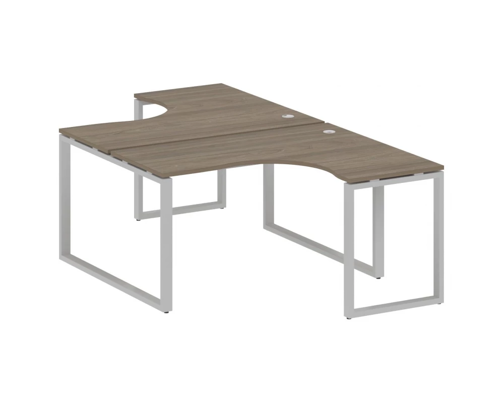 Рабочая станция криволинейная на О-образном м/к 140x243,5x75 Metal System
