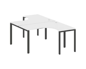 Рабочая станция криволинейная на П-образном м/к 140x243,5x75 Metal System images