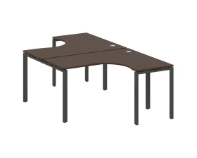 Рабочая станция криволинейная на П-образном м/к 140x243,5x75 Metal System images