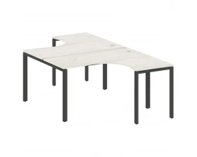 Рабочая станция криволинейная на П-образном м/к 140x243,5x75 Metal System images